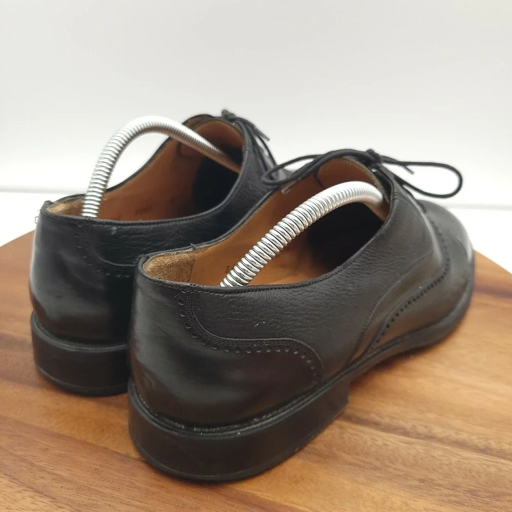 Miguel Angel Oxfords Shoes Mens Size‎ 10 M Black Leather Cap Toe Made in Spain